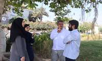 بازدید میدانی الهام نصرتی، معاون سازمان سیما، منظر و فضای سبز شهری شهرداری بندرعباس از روند بهسازی و کاشت میدان انقلاب، میدان امام ورودی پنجه علی